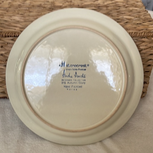 1970’s Andre Ponche Stonecrest 12” Round Plate Platter 215 Autumn Glory Pattern - Picture 4 of 7